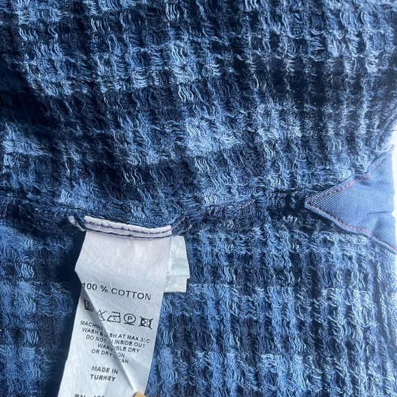 32 BARBLUES Men's Blue Plaid Shirt SIZE M - Picture 7 of 16